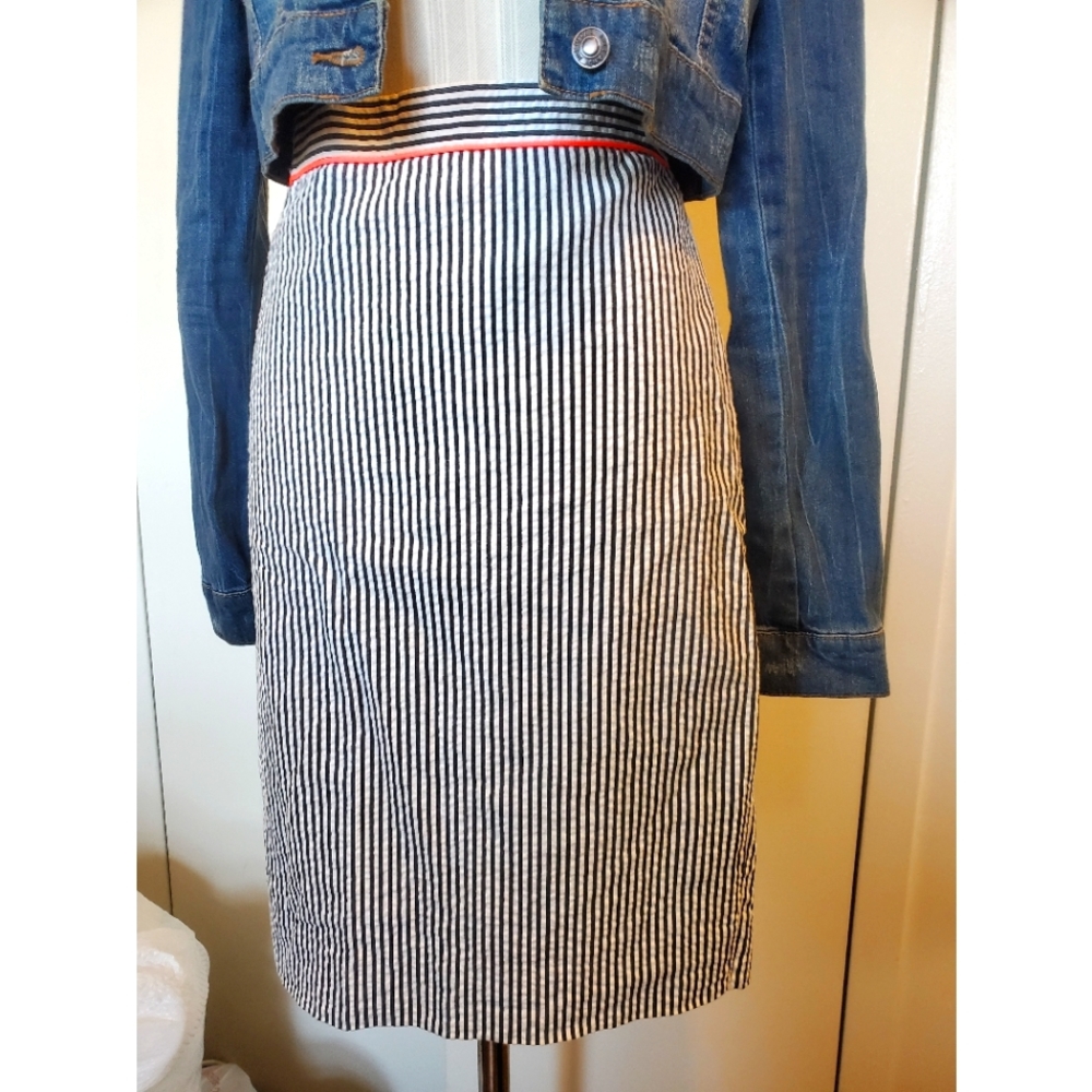 J.Crew Seersucker No. 2 pencil skirt